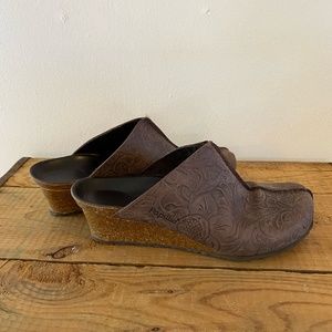 Papillio by Birkenstock Brown Clog Mule L 8 39 Cork Delores Wedge